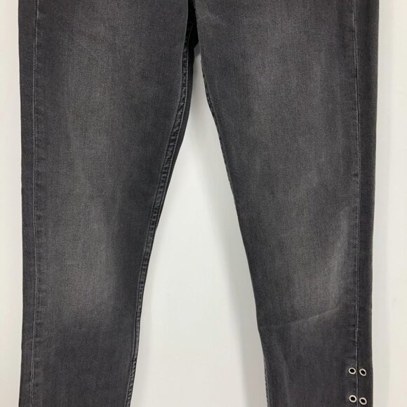 NWT The Kooples Charcoal Wash  Lizy Distressed SlimJeans w/ Piercings size 24 - Picture 6 of 16